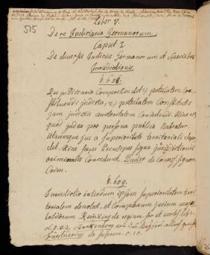 515-538, Caput I.: De diuersis Indiciis Germanorum et Speciebus Jurisdictionis