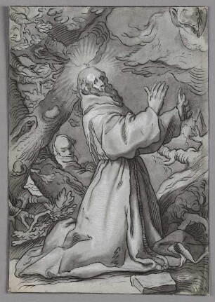 Mönch im Gebet [Heiliger Franziskus ?]