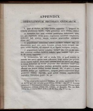 Appendix Observationum Historico-Criticarum.