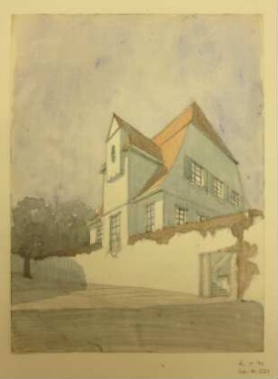 [Wohnhaus, in straßenseitige Mauer integriert]