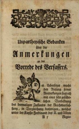 Unpartheyische Gedanken über die Anmerkungen des teutschen Hippolithus a Lapide