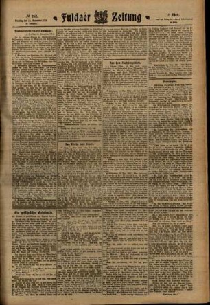 Zweite Ausgabe vom Dienstag, den 15. November 1910.