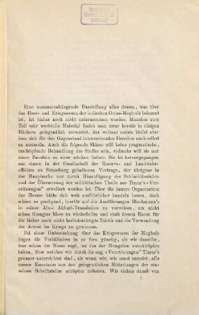 Das Heer- und Kriegswesen der Großmoghuls