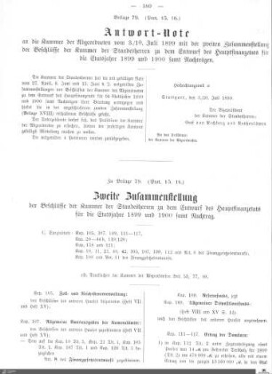 Beilagen zu Protokoll, 15./16. Sitzung