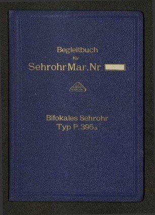 Begleitbuch für Sehrohr Mar. Nr.