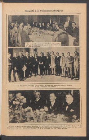 Banquete a los periodistas extranjeros - [Fotografías]