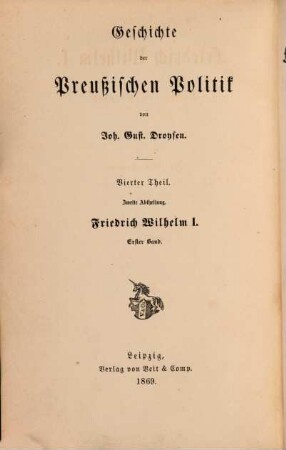Geschichte der preußischen Politik, 4,2