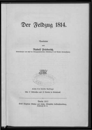 3: Der Feldzug 1814
