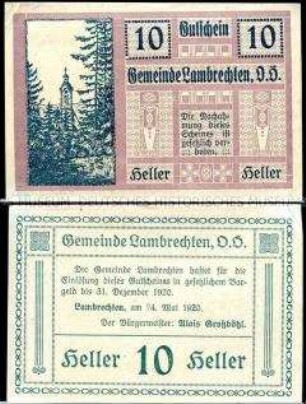 Lambrechten, Oberösterreich 10 Heller