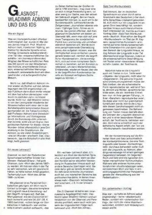 Glasnost, Wladimir Admoni und das IDS