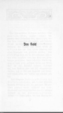 Ins Feld