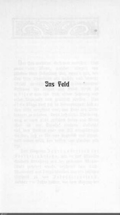 Ins Feld