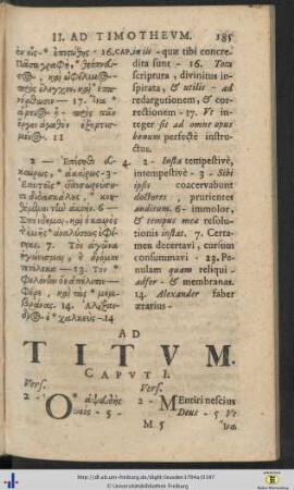 Epistolae ad Titum / ad Philemonem.