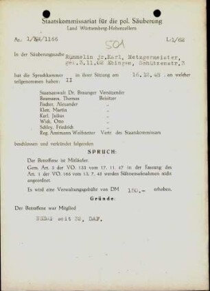 Rümmelin, Karl
