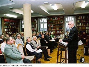 Begrüßung durch Dr. Thomas Bürger, Stellvertreter des Generaldirektors der SLUB