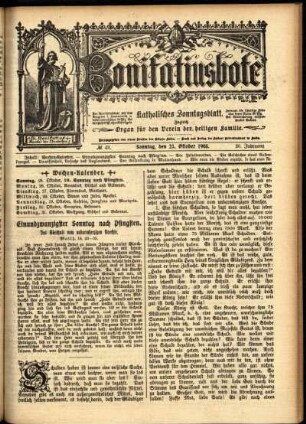 Erste Ausgabe vom Sonntag, den 25. Oktober 1903.