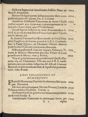 Libri Philosophici Et Humaniores.