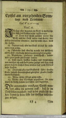 Epistel am vierzehenden Sonntage nach Trinitatis