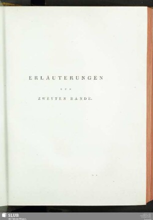 Erläuterungen zum zweyten Bande