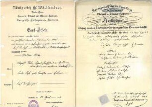 Auszug aus dem Taufregister bzw. Taufschein des evangelischen Dekanats bzw. der Kirchengemeinde Heilbronn