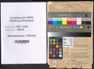 Entnazifizierung Wilhelm Steinstraesser , geb. 03.12.1902 (Anwalt)