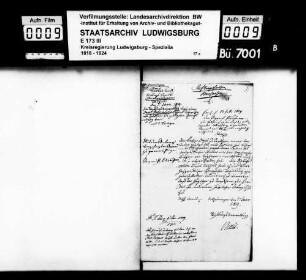 Stiftungssachen: Bauwesen, Oberamt Ludwigsburg