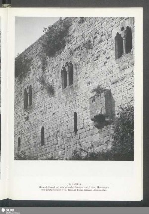 Leofels, Mannschaftsstock mit sehr schmalen Fenstern und Lokus