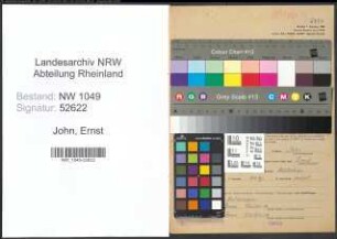 Entnazifizierung Ernst John , geb. 19.02.1894 (Angestellter)