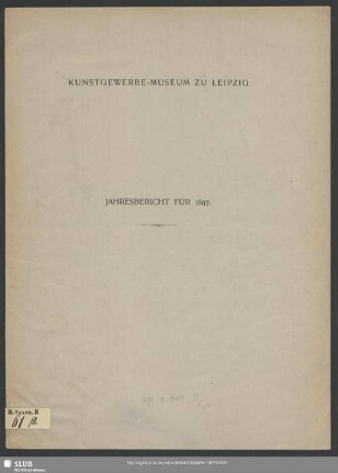 1897(1898): Jahres-Bericht