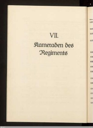 VII. Kameraden des Regiments