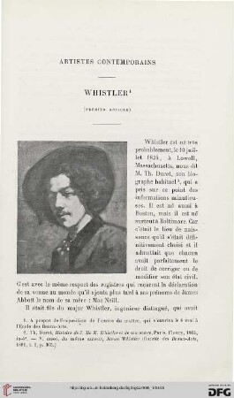 3. Pér. 33.1905: Whistler, [1] : artistes contemporains