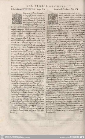 Della sesta habitatione alla villa. VI.