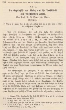 288-308 Die Erzbischöfe von Mainz und ihr Verhältnis zum Apostolischen Stuhl : Fortsetzung