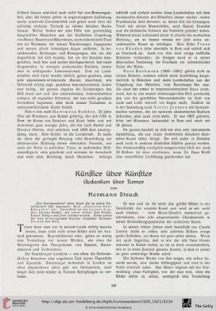2: Künstler über Künstler : Gedanken über Turner