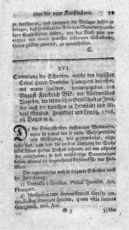 Sammlung der Schriften, welche den logischen Calcul Herrn Professor Plouquets betreffen.