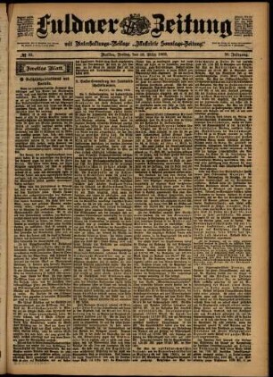 Zweite Ausgabe vom Freitag, den 13. März 1903.