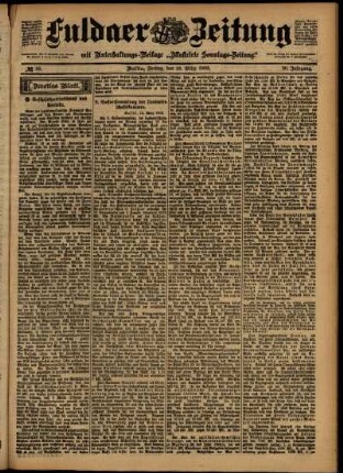 Zweite Ausgabe vom Freitag, den 13. März 1903.