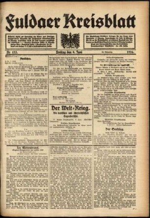 Ausgabe vom Freitag, den 09. Juni 1916.
