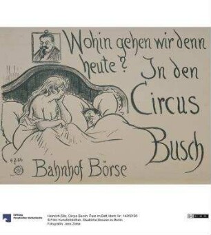 Circus Busch. Paar im Bett