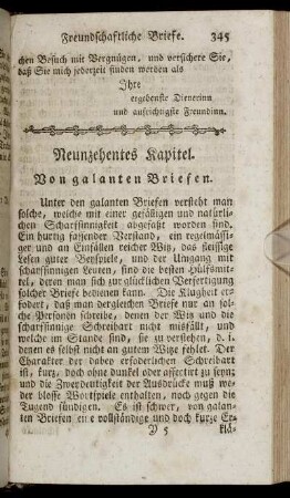 Neunzehntes Kapitel. Von galanten Briefen.