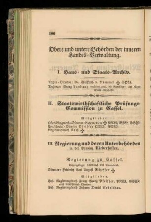 I. Haus= und Staats=Archiv.