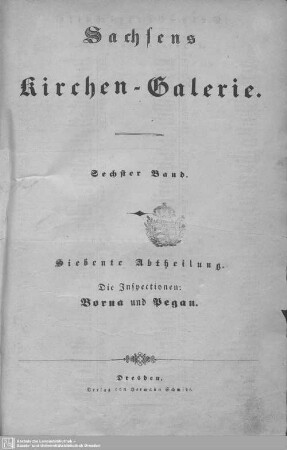 6 : Abt. 7: Die Inspectionen: Borna und Pegau