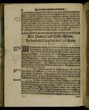 Der Hundert und Eilffte Psalm. - Der Hundert und Vierzehende Psalm.