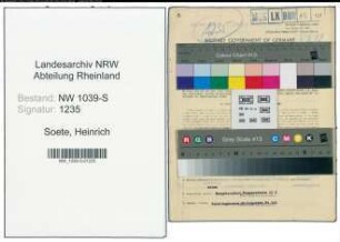 Entnazifizierung Heinrich Soete , geb. 12.02.1902 (Verwaltungsbeamter)