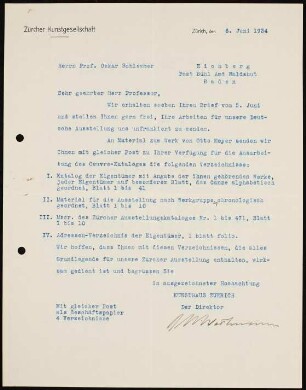 Sehr geehrter Herr Professor, Wir erhalten soeben Ihren Brief...