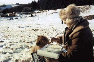 Schauinsland: Frau Schüle malt im Schnee