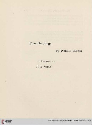 Plates: Two drawings by Norman Garstin