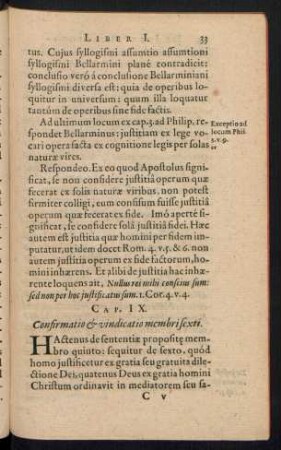 Cap. IX. Confirmatio et vindicatio membri sexti.