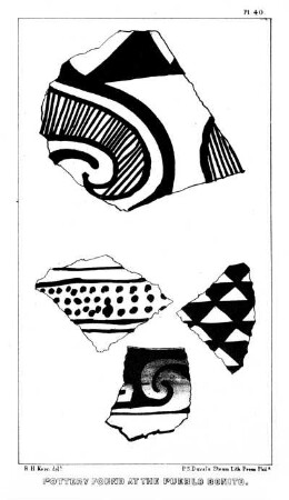 Pottery found at the Pueblo Bonito