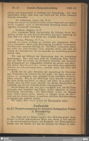 Festbericht